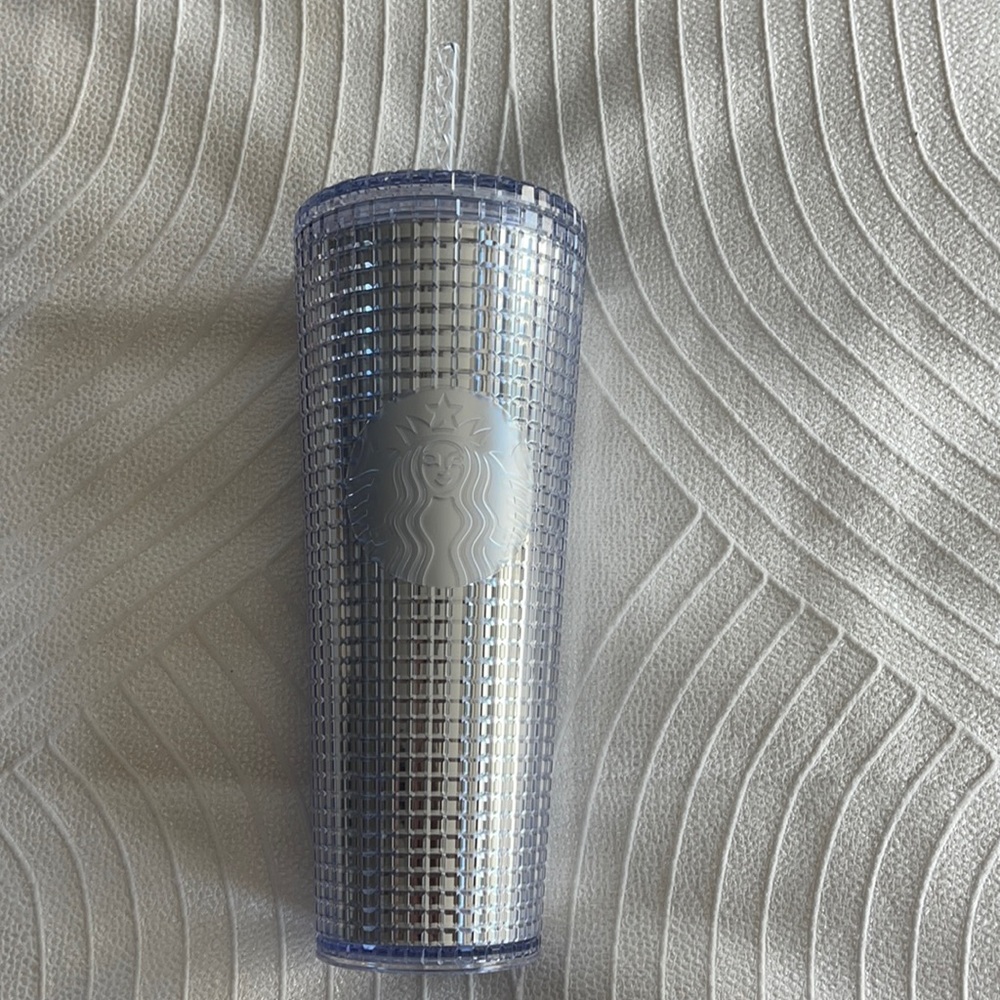 New Venti Silver Starbucks Cup